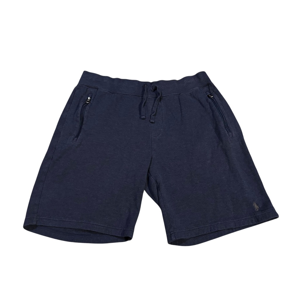 Polo Ralph Lauren Mens Blue Sweat Shorts with Zipper Pockets